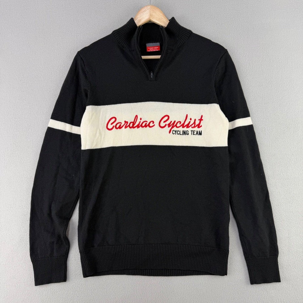Portland Cyclewear Cardiac Cyclist Cycling Team Sweater Mens Small Merino Wool